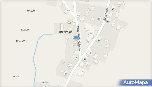 Brzeźnica, Brzeźnica, 47, mapa Brzeźnica