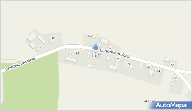 Brzeźnica, Brzeźnica, 54, mapa Brzeźnica