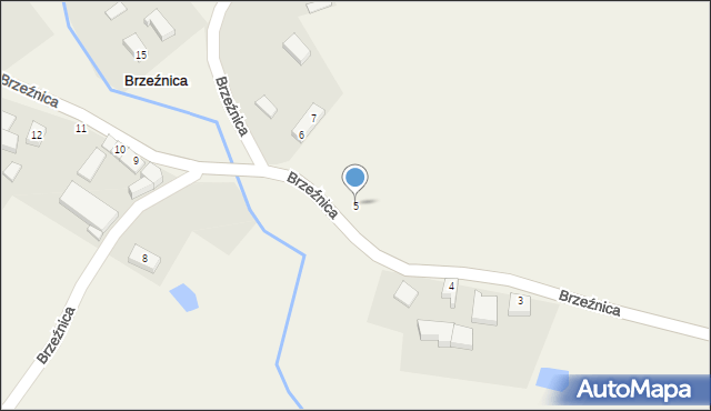 Brzeźnica, Brzeźnica, 5, mapa Brzeźnica