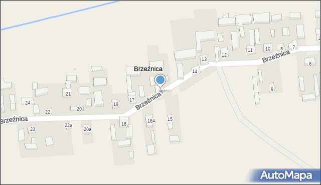 Brzeźnica, Brzeźnica, 16, mapa Brzeźnica