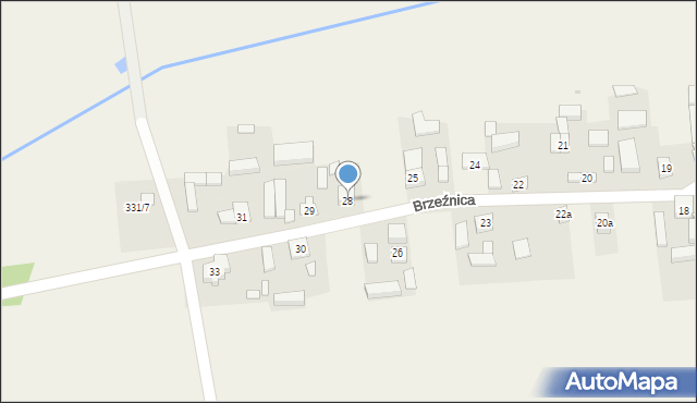 Brzeźnica, Brzeźnica, 28, mapa Brzeźnica