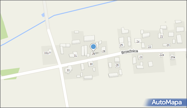 Brzeźnica, Brzeźnica, 29, mapa Brzeźnica