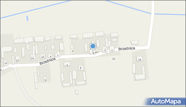 Brzeźnica, Brzeźnica, 3, mapa Brzeźnica