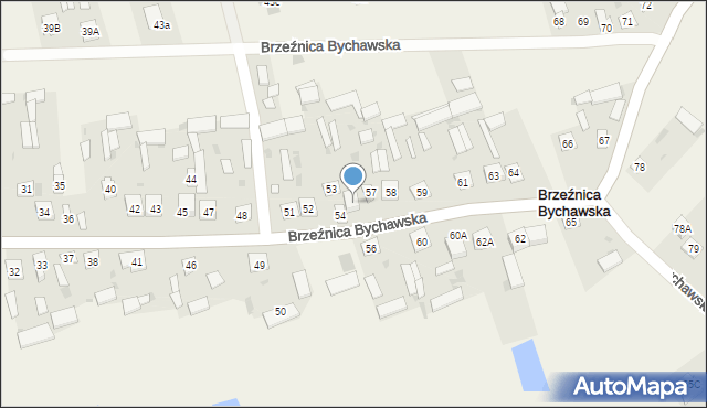 Brzeźnica Bychawska, Brzeźnica Bychawska, 55, mapa Brzeźnica Bychawska