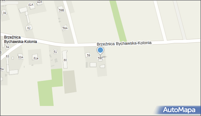 Brzeźnica Bychawska, Brzeźnica Bychawska, 59C, mapa Brzeźnica Bychawska