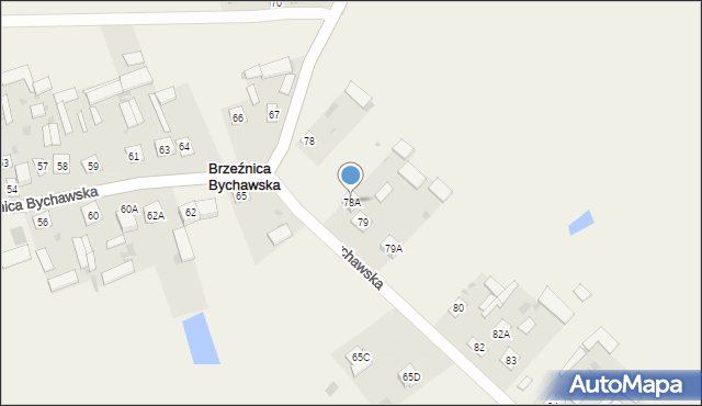 Brzeźnica Bychawska, Brzeźnica Bychawska, 78A, mapa Brzeźnica Bychawska