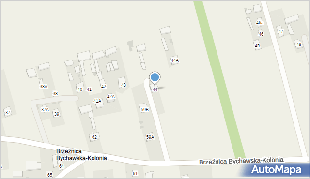 Brzeźnica Bychawska-Kolonia, Brzeźnica Bychawska-Kolonia, 44, mapa Brzeźnica Bychawska-Kolonia