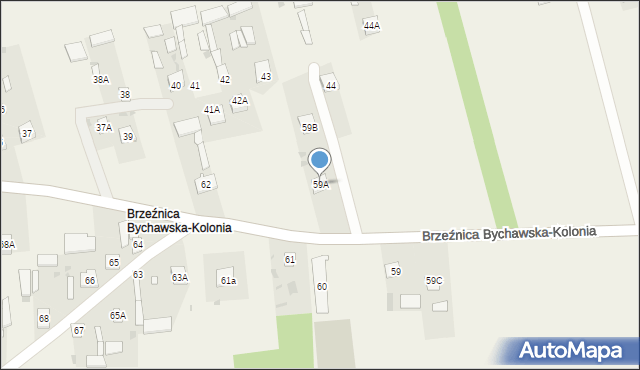 Brzeźnica Bychawska-Kolonia, Brzeźnica Bychawska-Kolonia, 59A, mapa Brzeźnica Bychawska-Kolonia