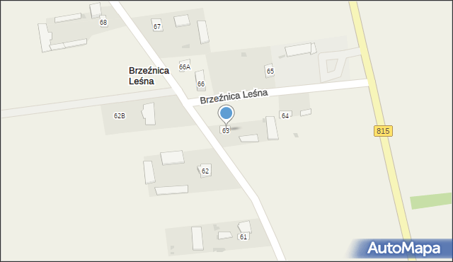 Brzeźnica Leśna, Brzeźnica Leśna, 63, mapa Brzeźnica Leśna