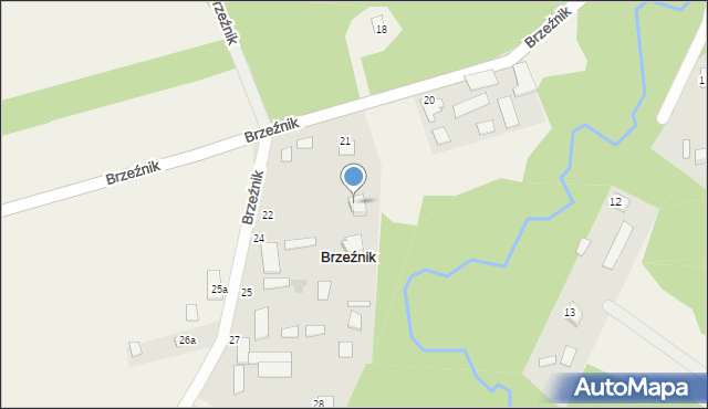 Brzeźnik, Brzeźnik, 22, mapa Brzeźnik