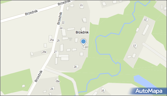 Brzeźnik, Brzeźnik, 26, mapa Brzeźnik