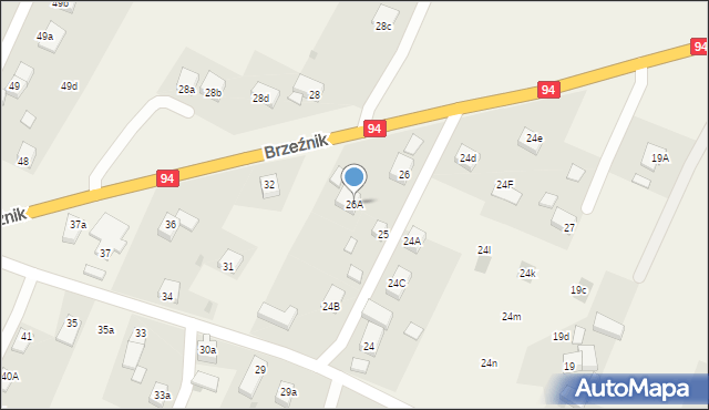 Brzeźnik, Brzeźnik, 26A, mapa Brzeźnik