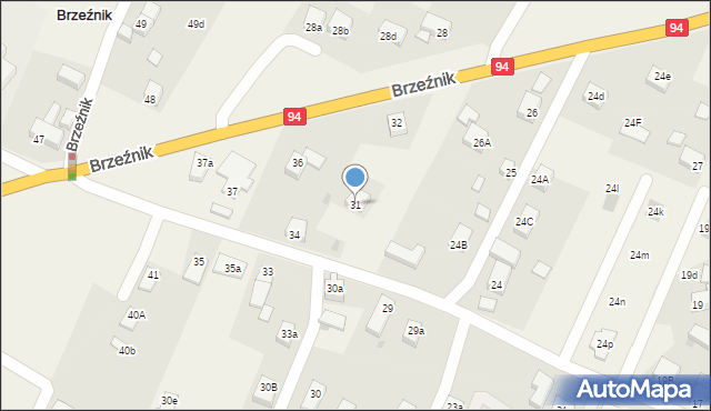 Brzeźnik, Brzeźnik, 31, mapa Brzeźnik