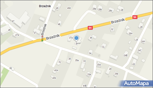 Brzeźnik, Brzeźnik, 37, mapa Brzeźnik