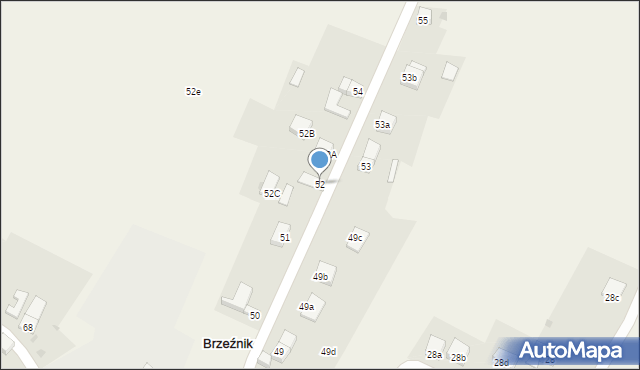 Brzeźnik, Brzeźnik, 52, mapa Brzeźnik