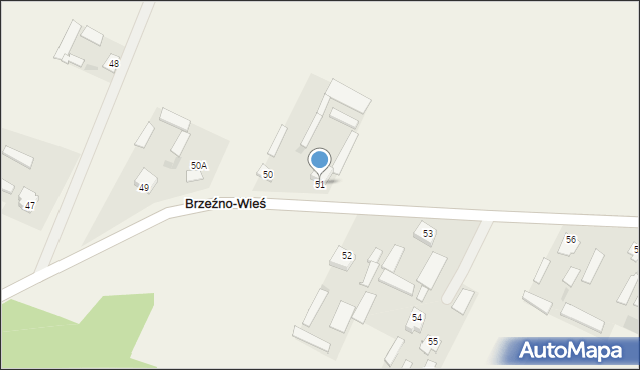 Brzeźno, Brzeźno, 51, mapa Brzeźno