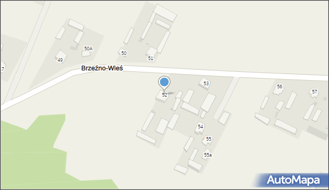 Brzeźno, Brzeźno, 52, mapa Brzeźno