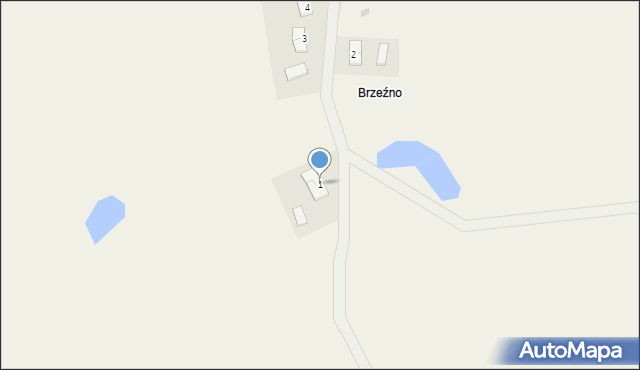 Brzeźno, Brzeźno, 1, mapa Brzeźno