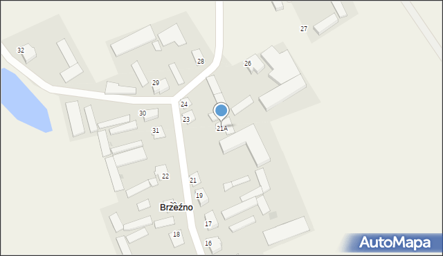 Brzeźno, Brzeźno, 21A, mapa Brzeźno