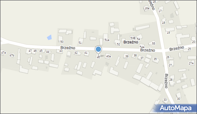 Brzeźno, Brzeźno, 40, mapa Brzeźno