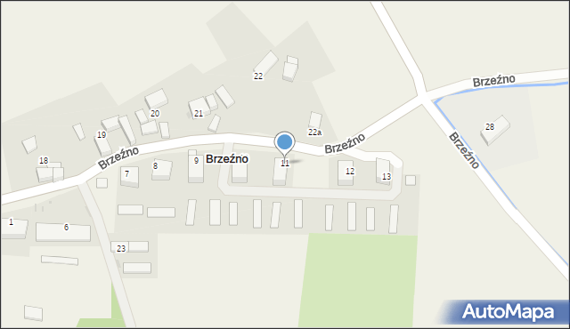 Brzeźno, Brzeźno, 11, mapa Brzeźno