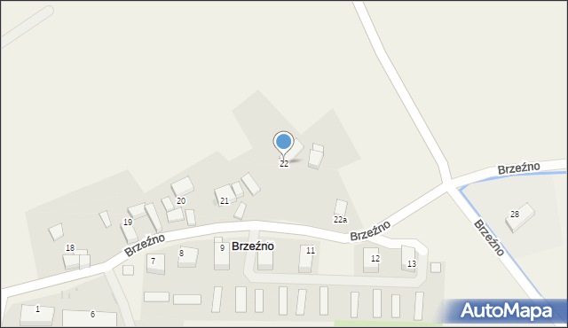 Brzeźno, Brzeźno, 22, mapa Brzeźno