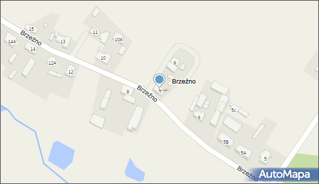 Brzeźno, Brzeźno, 7, mapa Brzeźno