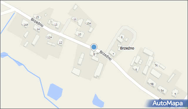 Brzeźno, Brzeźno, 8, mapa Brzeźno