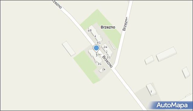 Brzezno, Brzezno, 3, mapa Brzezno