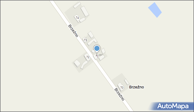 Brzeźno, Brzeźno, 71, mapa Brzeźno