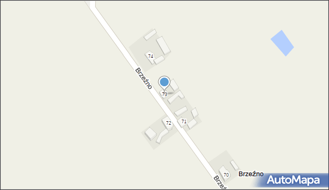 Brzeźno, Brzeźno, 73, mapa Brzeźno