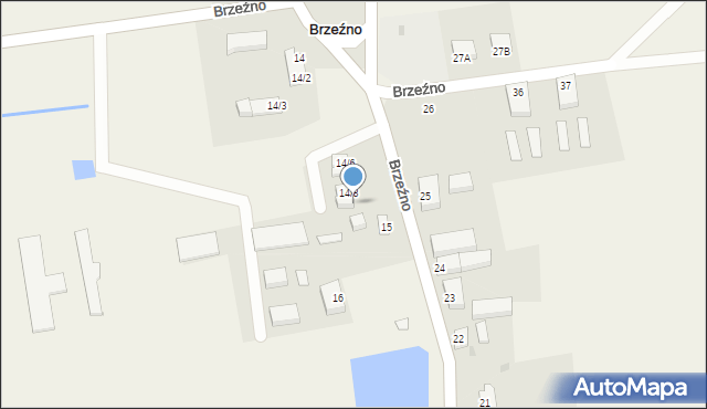 Brzeźno, Brzeźno, 14/9, mapa Brzeźno