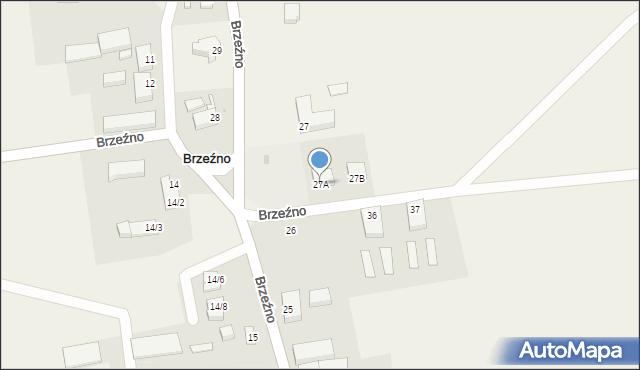 Brzeźno, Brzeźno, 27A, mapa Brzeźno