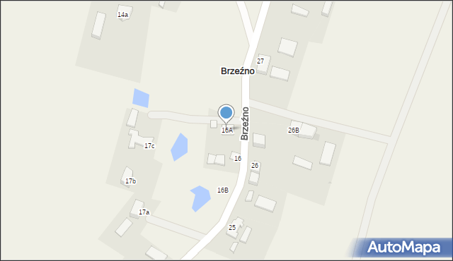 Brzeźno, Brzeźno, 16A, mapa Brzeźno