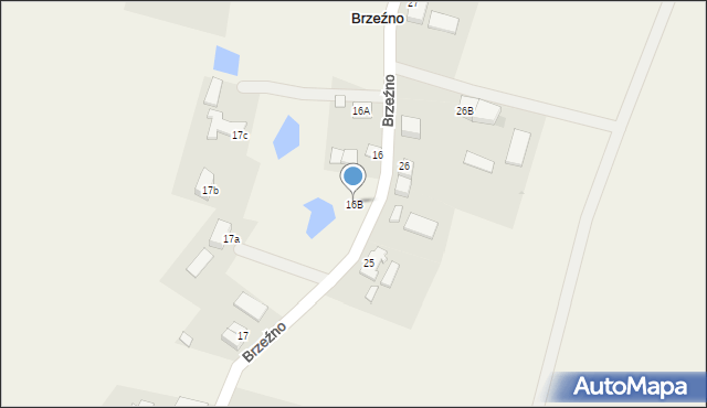 Brzeźno, Brzeźno, 16B, mapa Brzeźno