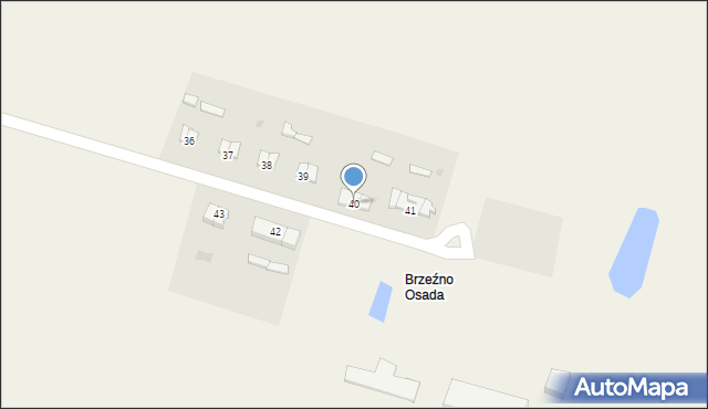 Brzeźno, Brzeźno, 40, mapa Brzeźno