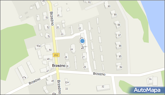 Brzeżno, Brzeżno, 25, mapa Brzeżno