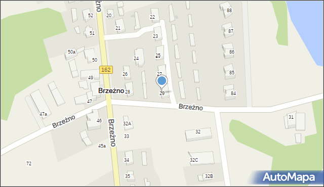 Brzeżno, Brzeżno, 29, mapa Brzeżno