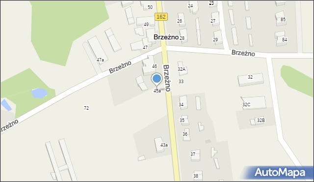 Brzeżno, Brzeżno, 45a, mapa Brzeżno