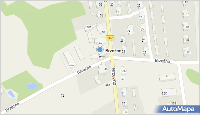 Brzeżno, Brzeżno, 47, mapa Brzeżno