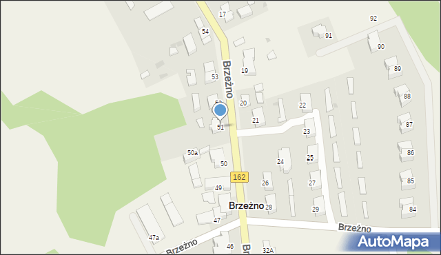 Brzeżno, Brzeżno, 51, mapa Brzeżno