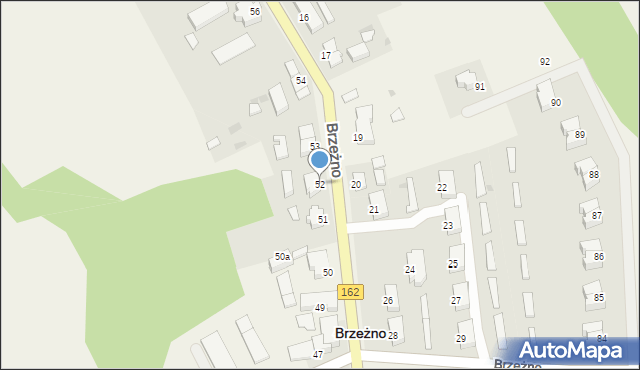 Brzeżno, Brzeżno, 52, mapa Brzeżno