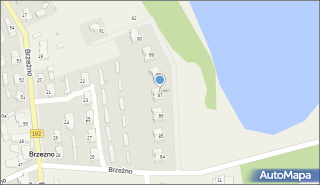 Brzeżno, Brzeżno, 87/2, mapa Brzeżno