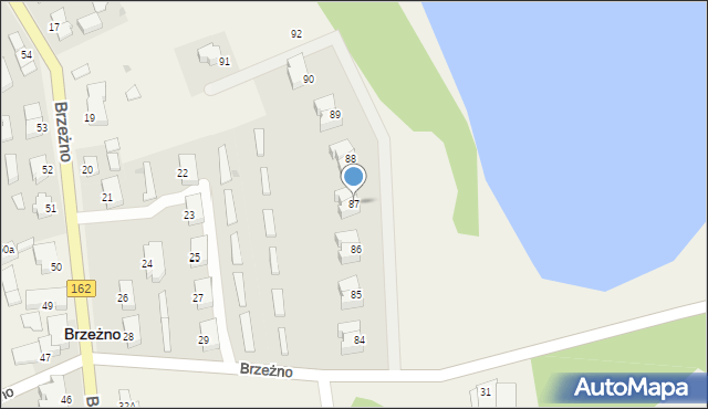 Brzeżno, Brzeżno, 87, mapa Brzeżno