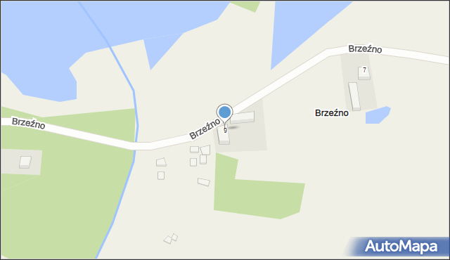 Brzeźno, Brzeźno, 9, mapa Brzeźno