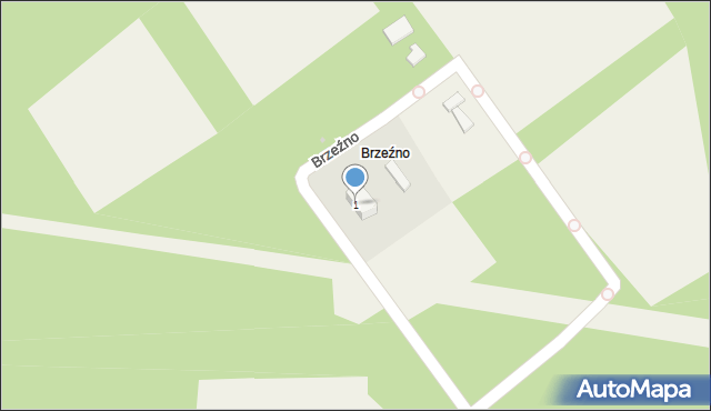 Brzeźno, Brzeźno, 1, mapa Brzeźno