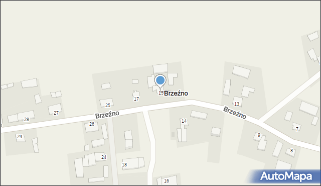 Brzeźno, Brzeźno, 15, mapa Brzeźno