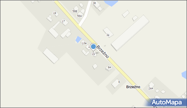 Brzeźno, Brzeźno, 11, mapa Brzeźno