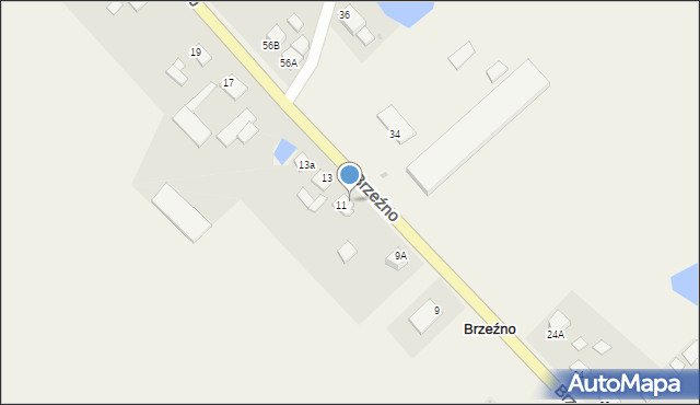 Brzeźno, Brzeźno, 11A, mapa Brzeźno