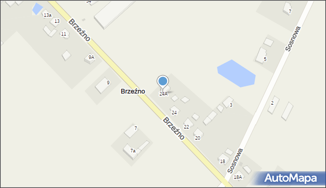 Brzeźno, Brzeźno, 24A, mapa Brzeźno